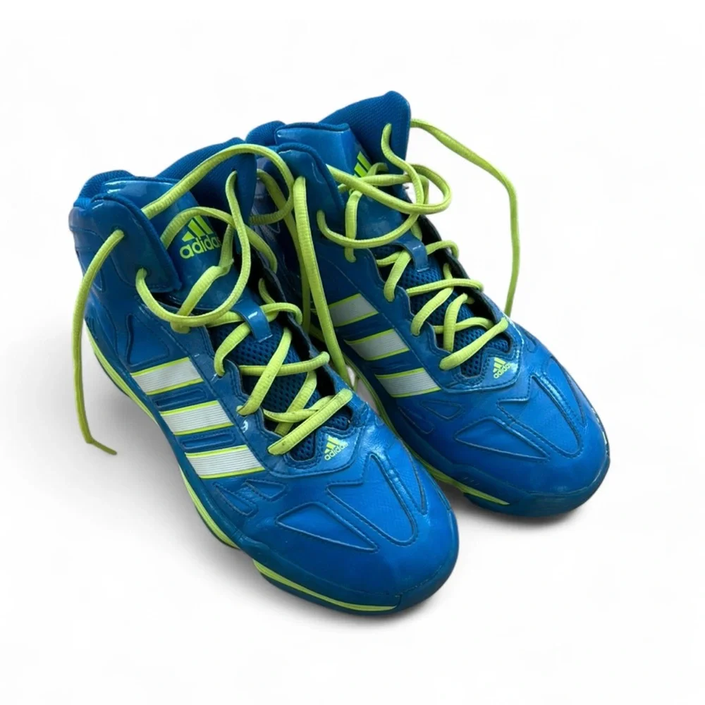 Adidas Electric Blue Sneakers with Lime Highlights